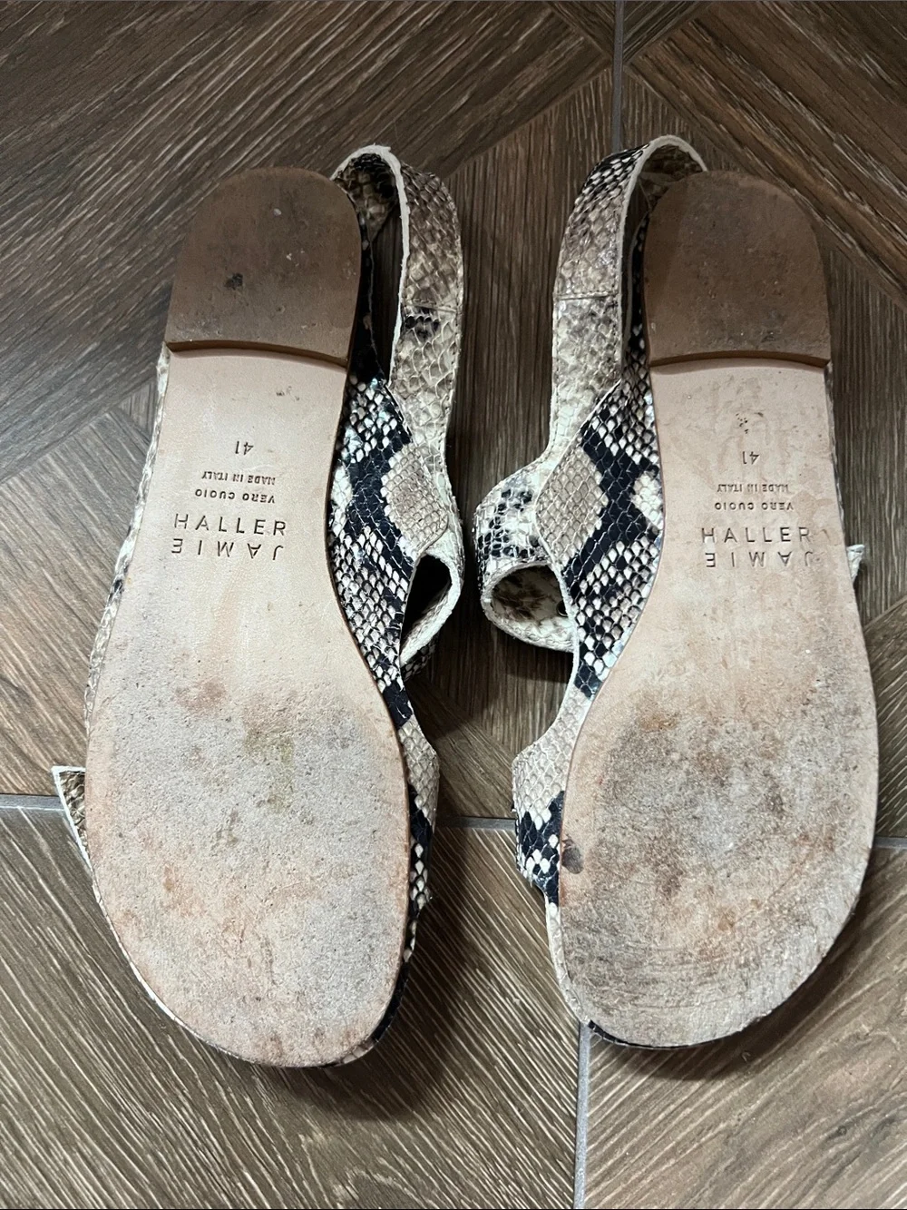 Jamie Haller Double Buckle Sandal snake-effect leather sandals